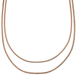 Rico Rosaguldfarvet dobbelt halskæde