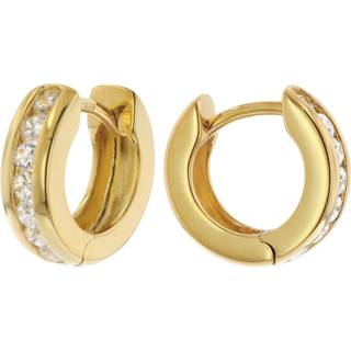 trendor 15582 Damen Ohrringe Gold 333/8K Creolen mit Zirkonias