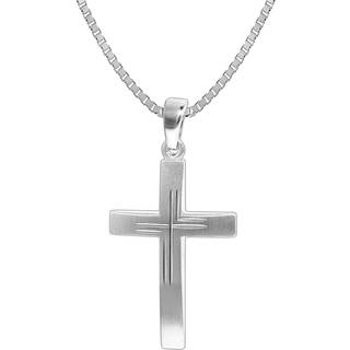 trendor 35850 Herren-Halskette mit Kreuz 925 Silber 50 cm