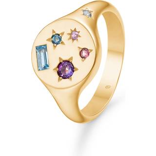 Mads Z Symphonyb14 kt. Guld ring med ametyst og 0,02 ct. W.SI