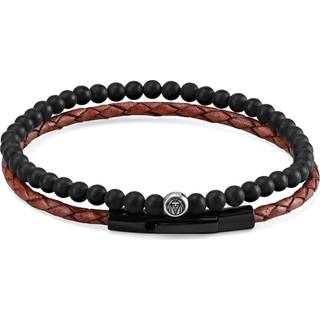 Lysebrunt & Sort 925 William Armbånd