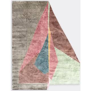 Illulian Rugs - 'Costellazioni IV' rug in multicolor 50% natural wool, 50% silk