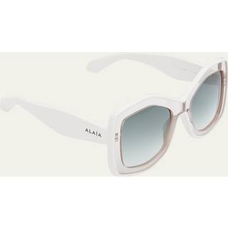 Azzedine Alaia AA0066S 002 54 Solbriller Kvinder Brun - Transparent Brown Ivory White - 54mm