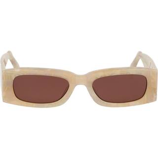 GCDS Unisex GD0020 25S Solbriller Acetat Elfenben Rød Firkantet Normal