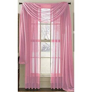 2 paneler vindue rene gardiner 54 x 63 tommer (108 samlet bredde) Voile paneler til sovev?relse stue stang lomme dekorative gardiner solid ren 63