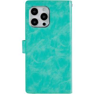 iPhone 14 Pro Max MERCURY GOOSPERY Mansoor Læder Cover m. Pung - Turkis