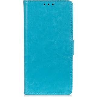 Nokia 1.3 Klassisk Læder Flip Cover m. Stander & Kortholder - Cyan