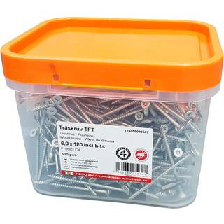 Heco Træskrue TFT Protect 4 6x120, hink 300 st