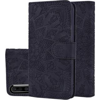Mandala Series Samsung Galaxy A50 Etui med Pung - Sort