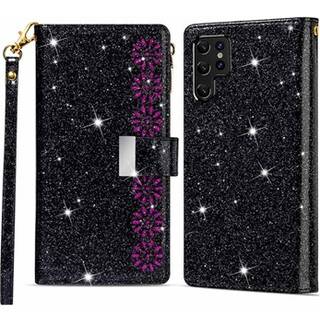 Starlight Series Samsung Galaxy S22 Ultra 5G Pung Taske - Sort