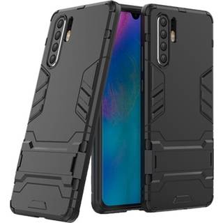 Armor Series Huawei P30 Pro Hybrid Cover med Stand - Sort