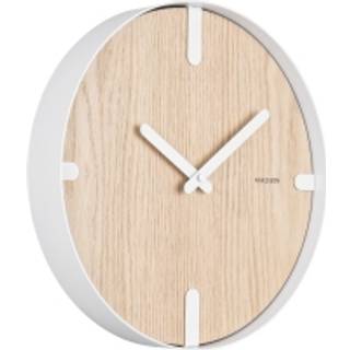 Vægur Dashed - egetræ og hvid