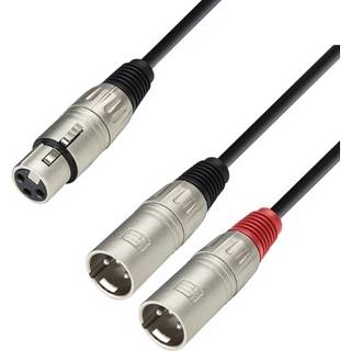 XLR Y-kabel. XLR hun - 2 x XLR han. 3 meter