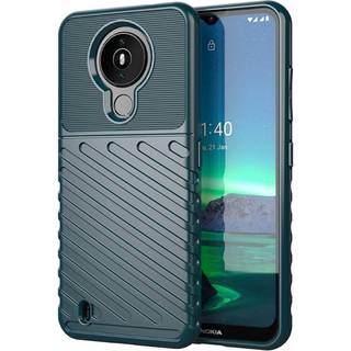 Nokia 1.4 Thunder Series Twill Plastik Bagside Cover - Grøn