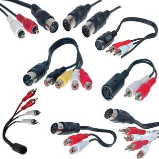 5P DIN hun / 4 x phono han lydkabel - 0.2 m