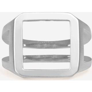 IX Octagon Simple Signet Ring Silver