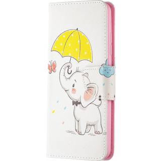 Nokia 1.4 Læder Cover m. Pung - Elefant med Paraply