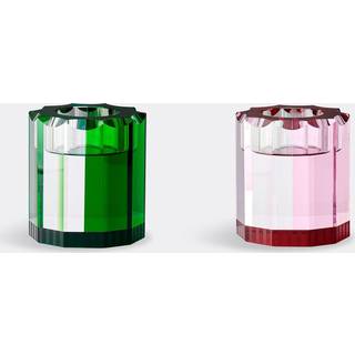 Reflections Copenhagen Candlelight And Scents - 'Lincoln' Christmas tealight holder, set of two in multicolour Fine hand cut crystal
