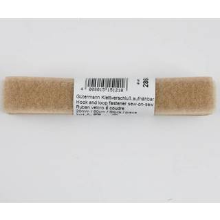 Klettverschluss beige 20mm 60cm - Beige