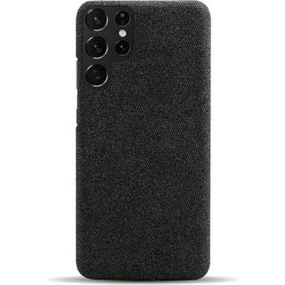 Samsung Galaxy S23 Ultra Stof Plastik Cover - Sort
