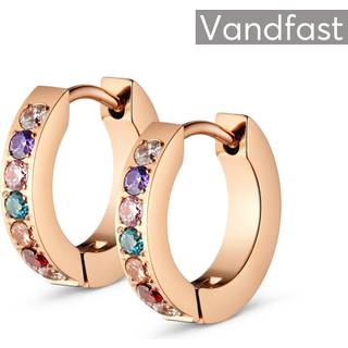 ANNEBRAUNER Creole Line Multicolor Rose Øreringe