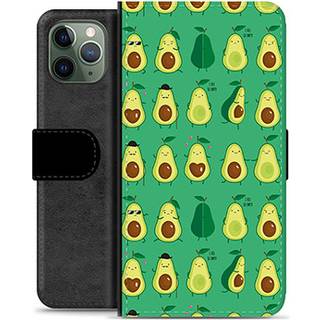 iPhone 11 Pro Premium Flip Cover med Pung - Avocadomønster