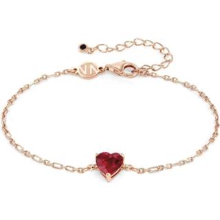 Nomination Sweetrock Rose Gold + Red Heart Bracelet - 16cm