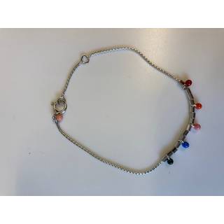 Enamel - Armbånd, Rainbow - Ruby/ Clementine - Sølv