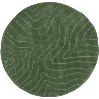 Rund uldtæppe Aaron, håndtuftet