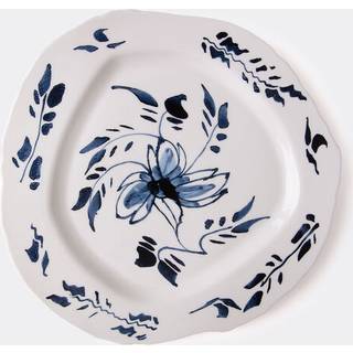 Seletti Tableware - 'Classic on Acid, English Delft' dinner plate in blue Porcellana