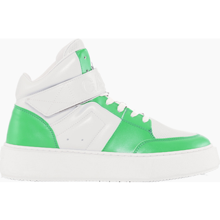 Sporty Mix Cupsole High Top Velcro Sneakers - Kelly Green - GANNI - Grøn 40