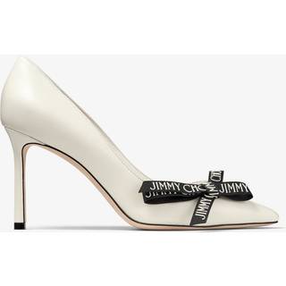 Jimmy Choo Romy 85 bow-embellished leather pumps - beige - EU 42