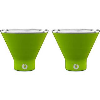 Snowfox Fun Collection Isoleret rustfrit st?l Martini og Margarita Cocktail Glass S?t med 2 Lime 8 Fluid Ounces