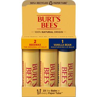 Burts Bees Valentines Day Gaver 100% naturlig oprindelse Fugtgivende l?bebalsam 2 Original bivoks og 1 vaniljeb?nne 100% naturlig oprindelse 0,34