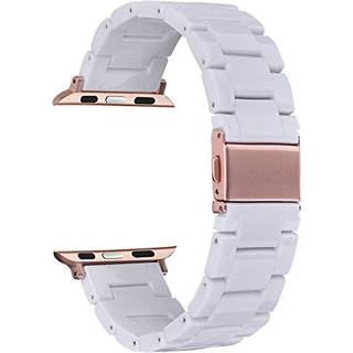 V-Moro Resin Band kompatibel med Apple Watch Bands Series 9/8/7 45mm 44mm 42mm iwatch 6/5/4/3/2/1/SE med rustfrit st?l sp?nde Iwatch Ultra 49mm a