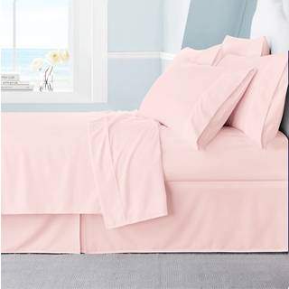 Cathay Home Hotel Luxury Wrinkle & Fade Resistent Double Brushed Ultra Soft Microfiber 1 -Piece Single Flat Sheet - Blush Full (81 """" X 96 """")