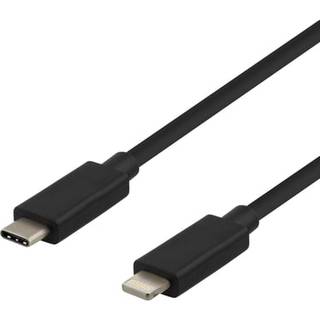 Kabel USB-C - Lightning, 2,4A, 1 m, sort