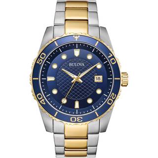 Bulova 98A200 Blå/Gul guldtonet stål Ø43 mm