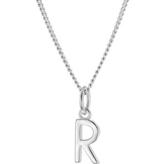 trendor 15210-R Damen-Halskette mit Buchstabe R Anhänger Silber 925