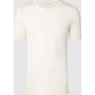 HANRO Herren T-Shirt weiß Baumwolle & Mix unifarben