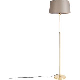Bronze gulvlampe med taupe linnedskærm 45 cm justerbar - Parte