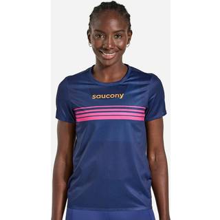 Saucony Elite Short Sleeve Str. S Blå