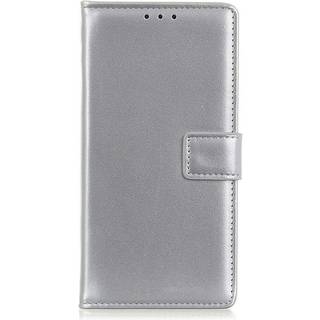 iPhone 14 Plus Læder Flip Cover m. Kortholder - Sølv