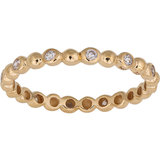Nordahl - 8 karat guld ring med kugler og sten - 105500003