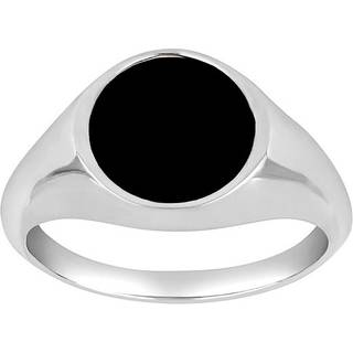 Son of Noa ring i sølv med rund sort onyx