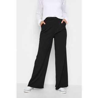 Lts Tall Black Stretch Scuba Wide Leg Trousers Ex Long > 14 Lts | Tall Women's Wide Leg Trousers - Ex Long 14
