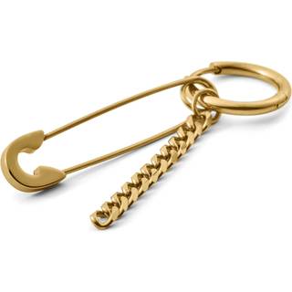 Floyd Guldfarvet Sikkerhedsnål Charm Hoop Ørering