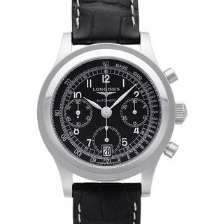 Longines L2.768.4.53.2 Heritage 1942 Sort/Læder Ø40 mm
