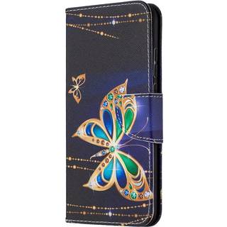 Huawei Honor 9X Lite Cover m. Pung Guld Sommerfugle