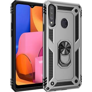 Samsung Galaxy A20s Håndværker Case m. Magnetisk Kickstand - Sølv
